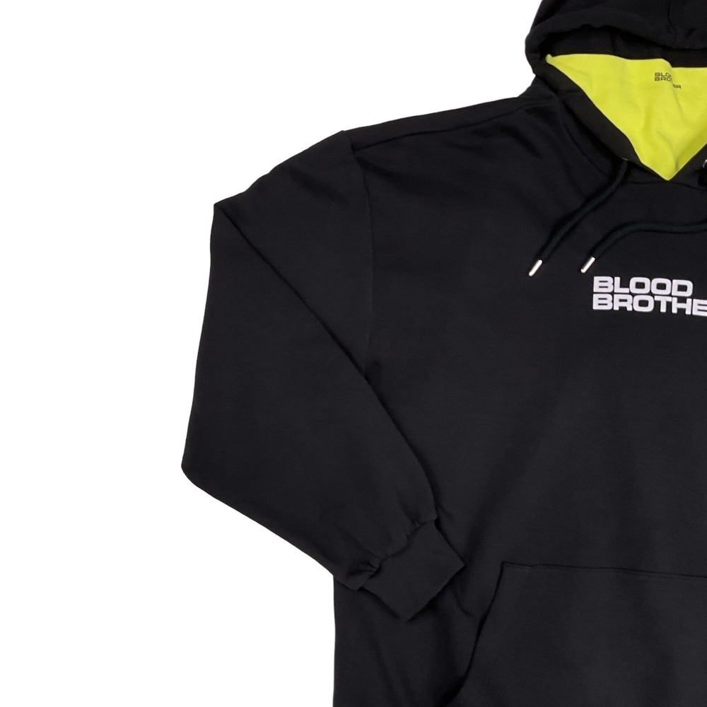 Blood Brother Sweatshirt Mens Large Black Drawstring Long Sleeve Hoodie NWOT - Picture 3 of 11